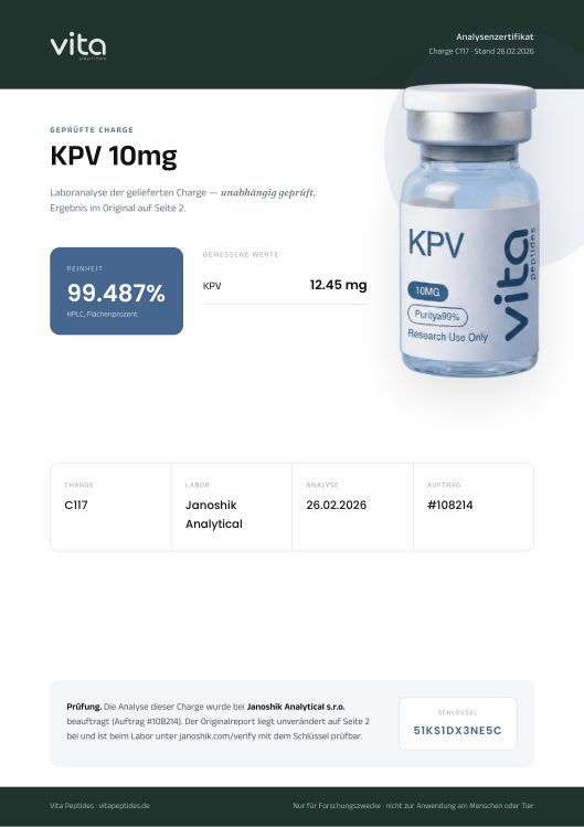 Vita-Zertifikat KPV 10mg, Charge C117